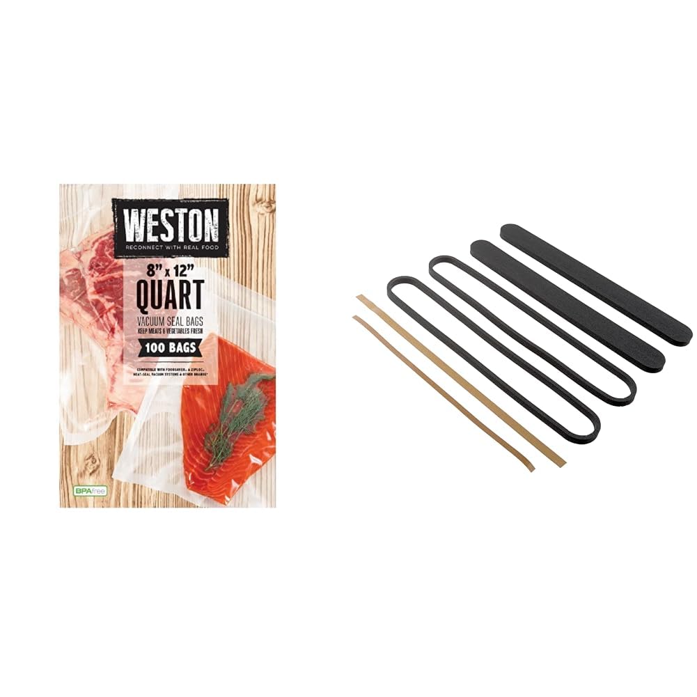 Vacuum Sealer Bags, 2 Ply 3mm Thick, for NutriFresh, FoodSaver & Other & Vacuum Sealer Pro Series Maintenance Kit (08-0501-W), Part Kit for 65-0101, 65-0201, 65-0401