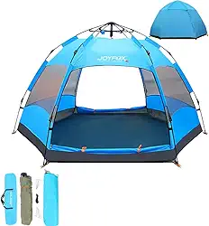 Joyfox Tenda hexagonal extragrande, iglu de acampamento, tenda automática para 5 a 8 pessoas, 280 x 280 x 155 cm