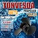 Tonvesda Upgrade OEM Aluminum Boat Outboard Propeller for Tohatsu Engines 8-9.8 HP,12 Spline Tooth,8.5x7.5 8.5x9 8.5x9.5 8.9x8.5,RH (8.5x7.5)