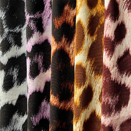 Couture créative avec le tissu en polyester imprimé léopard de 5 mètres