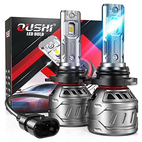 Bombilla HB4 LED, OUSHI 9006 LED Bombillas LED 14000LM 70W 6000K Blanco Xenón, Impermeable Kit De Conversión Todo En Uno Para Reemplazo Bombillas De Faros Delanteros De Automóviles (2 Piezas)