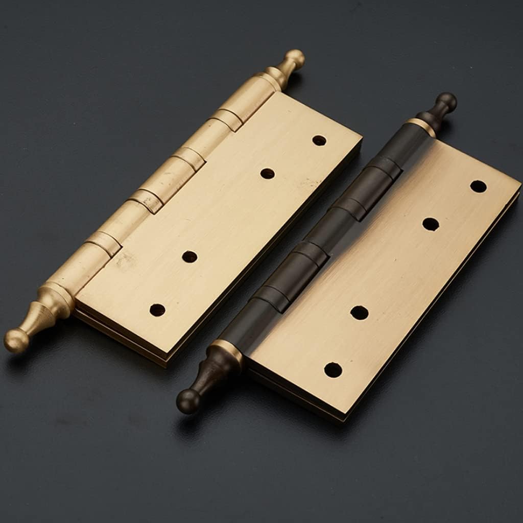 Mute Copper Thick Bearing Hinge Door Hinge Wooden Door Closing Door, with Screw Mute Bearing Hinge Hinges(Black)