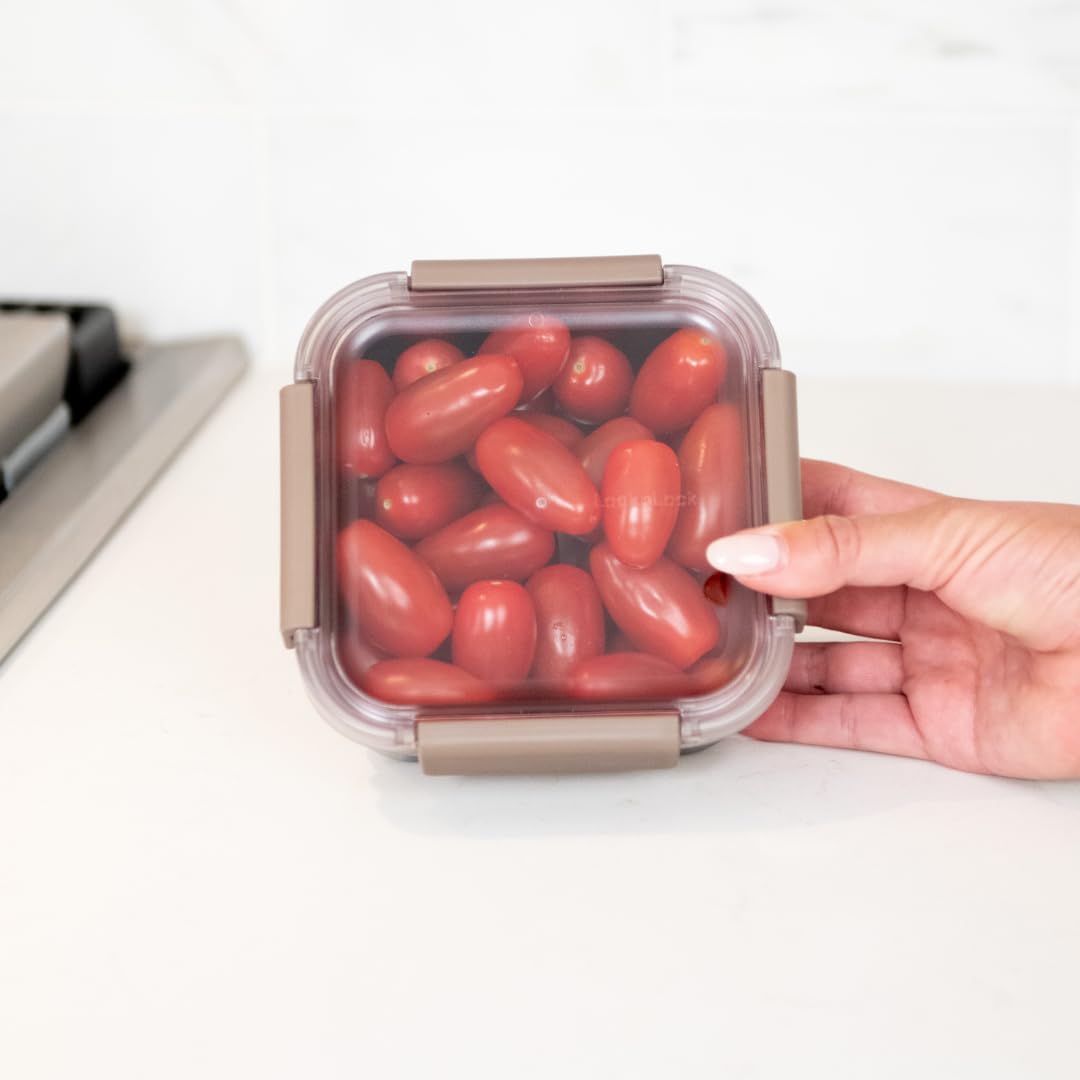 Locknlock Recipiente de almacenamiento de alimentos de acero inoxidable con tapa, fiambrera de metal, hermético, antifugas, microondas, congelador y lavavajillas, 700 ml