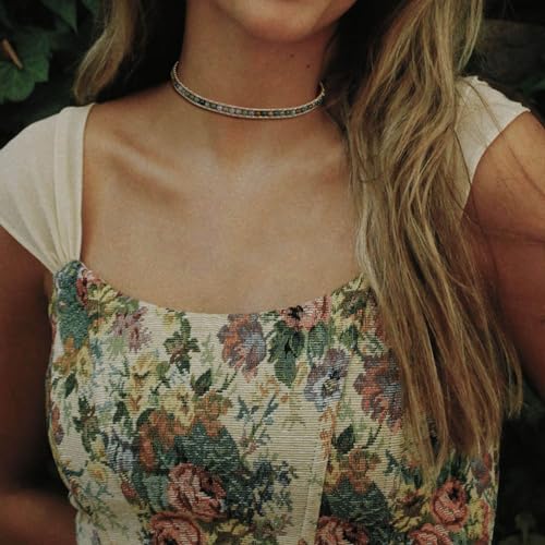 Turquoise Beaded Necklace, Natural Green Turquoise Choker for Women, Adjustable Turquoise Necklace for Western Jewelry, Boho Western Choker Necklace Gift for Her3