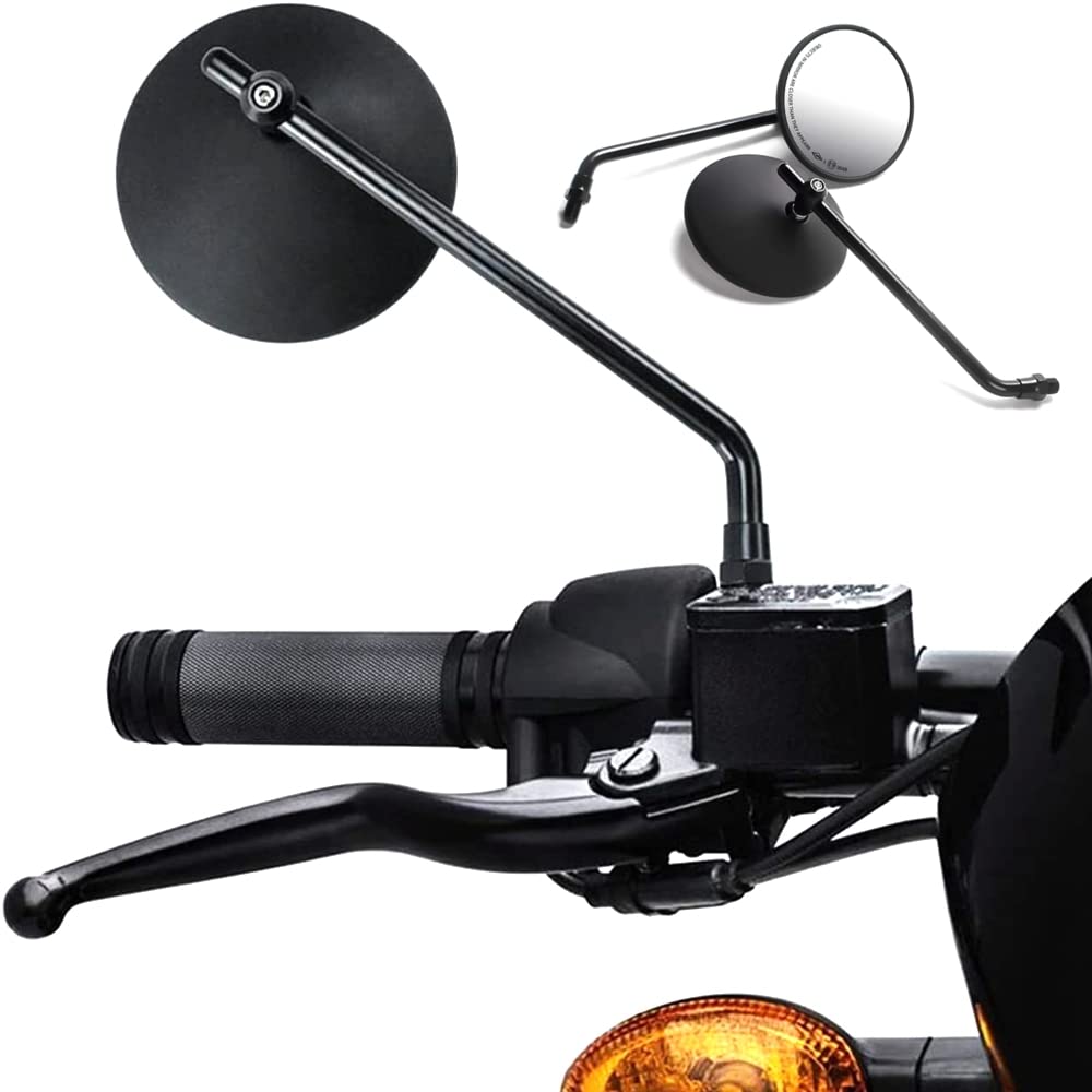 Amazon | ELIFEPARTS 汎用バイクミラー 丸型ミラー ハーレー用
