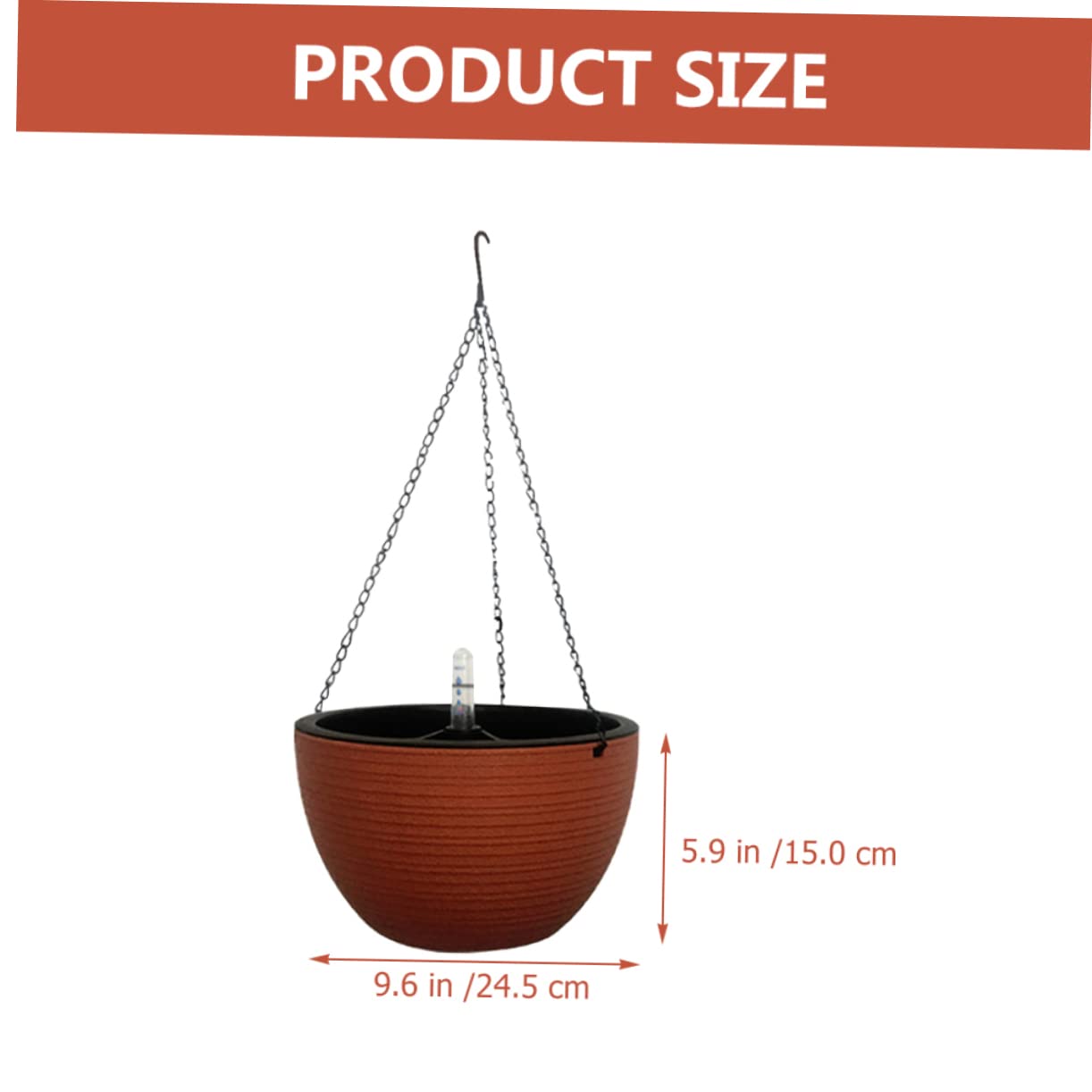 Selbstbewässernder mit Praktischem Design und Feiner Verarbeitung aus Kunststoff Pflanztopf Hängender für Blumen und Grüne Pflanzen für Garten und Balkon