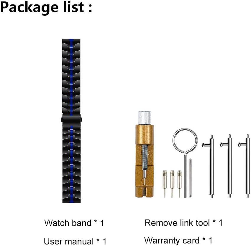 Exсluѕіvе Dіѕсоunt 80% оƒƒеr LDFAS for Galaxy Watch 3 45mm 46mm Bands, 22mm Titanium Metal Watch Strap with Enhanced Durability Version Compatible for Samsung Galaxy Watch 3 45mm/46mm, Gear S3 Smartwatch, Black/Blue