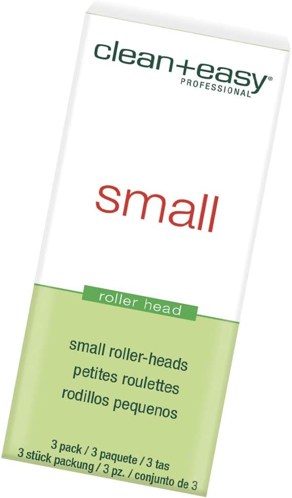 Small Roller Head For Use With Roll-On Wax Refill, Perfect For Hair Removal On Small Areas, for Eyebrows, Upper Lip and Chin, Disposable and Easy to Use, DIY Waxing, 3-pack