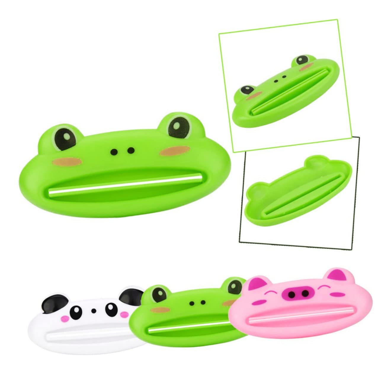 NOLITOY Othpaste Dispenser Squeezer Reusable Tube for Boys and Girls No Waste Dispenser Cartoon Panda for Bathroom