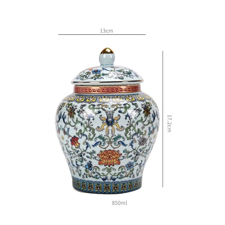 Słoik Cukru Ceramiczne puszki do herbaty, puszki ogólne kolor szkliwiony, Pałac Styl średni złośliwy, Biluochun Słodycze Wysokiej Klasy, Przechowywanie w domu, Uszczelnione Herbaty Botka(B)