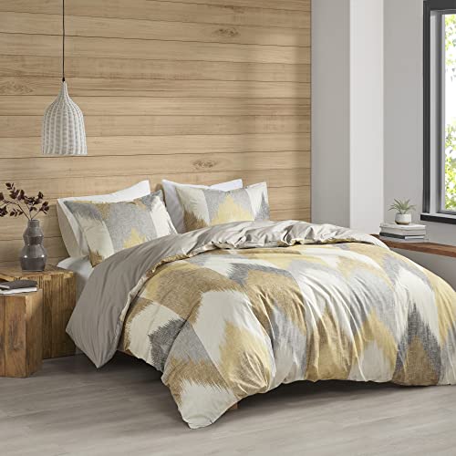 Image of Ink+Ivy Alpine Duvet Cover Set, Yellow, Full /Queen