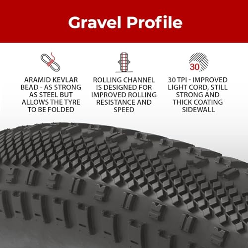 Fincci Gravel 700x38c Bike Tire with 700c Bike Tube –