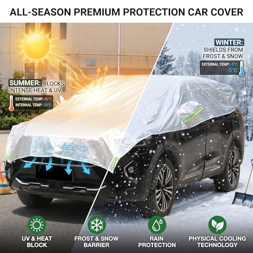 Funda protectora de medio coche para SUV ideal para aparcar en exterior 5