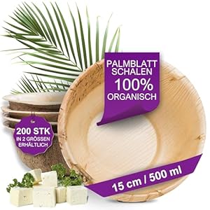 Waipur Bio Palmblattschalen 200 Stück