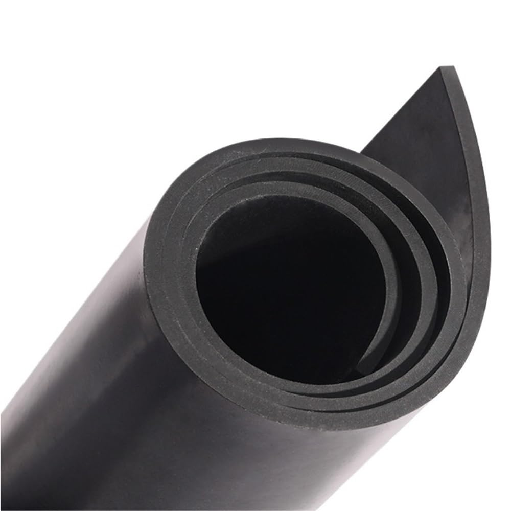 Foglio Di Gomma Neoprene Piena 50x50 Cm - Spessore Compatto, Resistente All'olio, Nero
