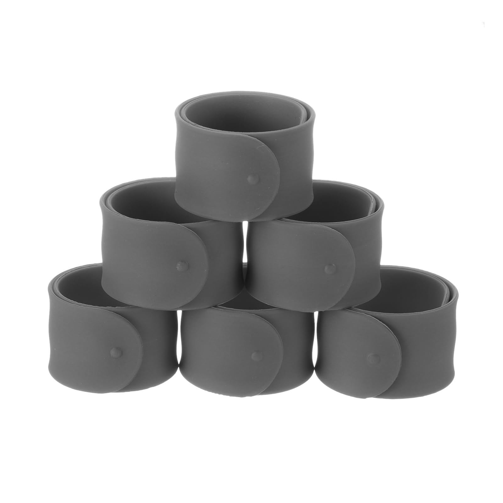 uxcell 6Pcs Silicone Snap Bracelets, 8.46