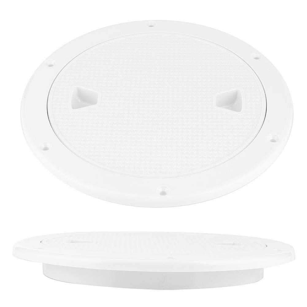 Plaque De Pont Bateau 4″ ABS Rond Anti-UV – Couvercle De Trappe D’Inspection Noir, étanche, Antidérapant, Facile à Installer – Accessoire Marin Pour Bateau, Yacht, Réparation