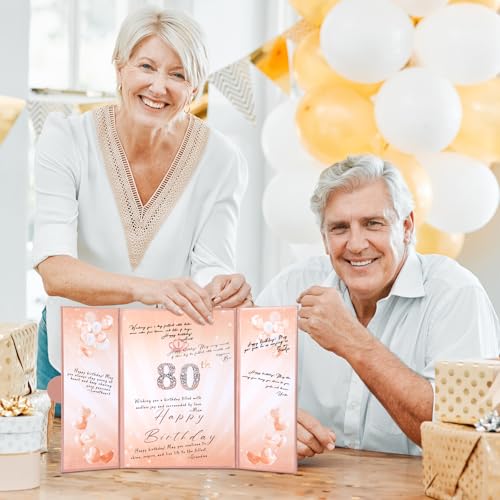 Image of Rose Gold Birthday Party Decorations,18 inch x 12 inch Creative Birthday Decorations Guest Sign in Book Alternative, for Men and Women of All Ages, Happy Birthday Party Supplies
