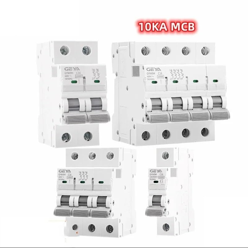 Salvavita Riarmo Automatico Interruttore Automatico MCB 10KA 1P 2P 3P 4P 6A 10A 16A 20A 25A 32A 40A 50A 63A 230V 400V Curva C Differenziale Riarmo Automatico(4 Pole C Curve,6A)
