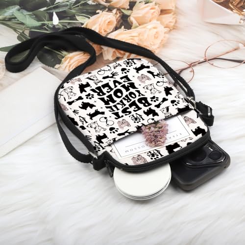 POFULL Yorkie Gift Yorkshire Terrier Puppy Dog Lover Gift Yorkshire Terrier Gift Best Yorkie Mom Ever Crossbody Bag3