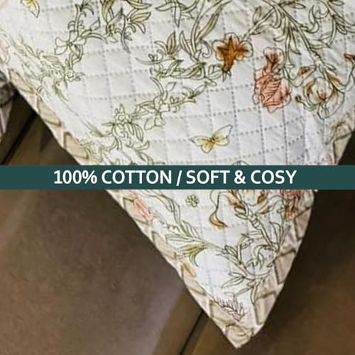 Image of Akshya Modern Reversible AC Comforter - Single Bed All Season Microfiber Quilt - Soft Lightweight Blanket with Dual Tone Design for Bedroom Decor