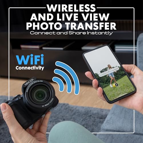 Minolta 20 Mega Pixels 40x Optical Zoom Digital Camera with 1080p FHD Video, Purple - Image 8