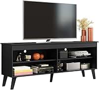 Rack para Tv até 65 Polegadas com Pés Preto Turim Madesa