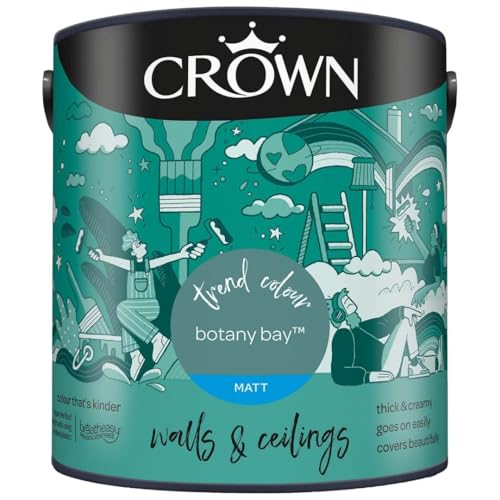 DRW Botany Bay Matt Emulsion Paint 2.5L | Interior Wall and Ceiling Paint | Smooth Flat Matt Finish | Durable Everyday Room Paint for Living Room Bedroom Hallway and Dining Room
