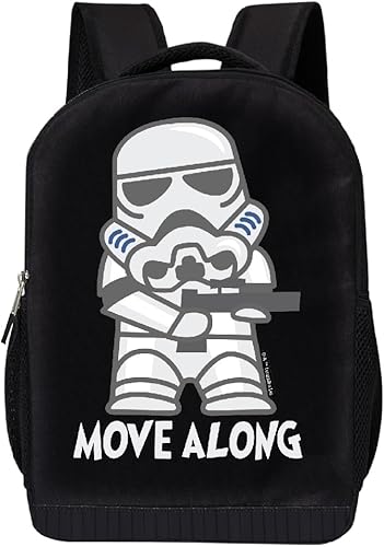 Miniatura 9 de STAR WARS Mochila con licencia oficial para niños, funda de poliéster duradera para laptop, correas ajustables de 17 pulgadas de alto x 12 pulgadas