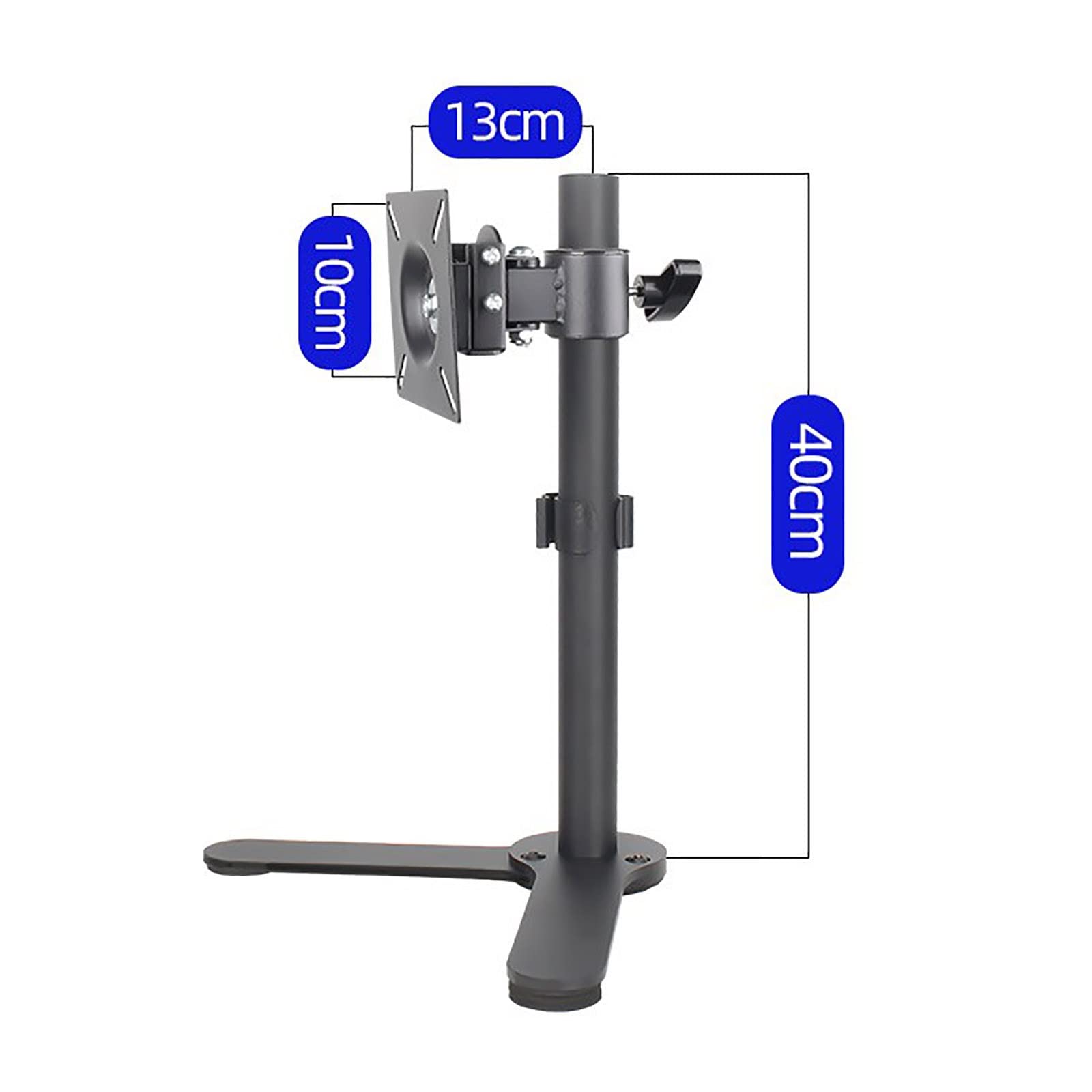 Supporto per Monitor, Braccio per Monitor Regolabile in Altezza con Gestione dei Cavi, Supporto per Monitor Adatto A Schermi da 12 A 24 Pollici, 75X75/100X100 Mm