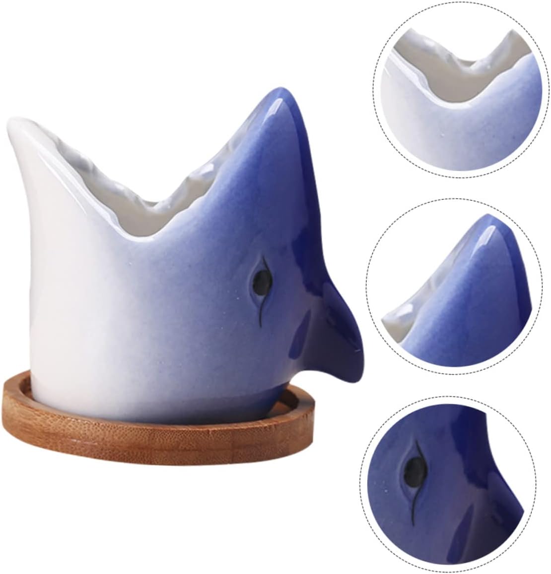 SUPVOX 2pcs Cartoon Flowerpot Unique Ceramic Planter for Gardening Design for and Indoor Decor Plant
