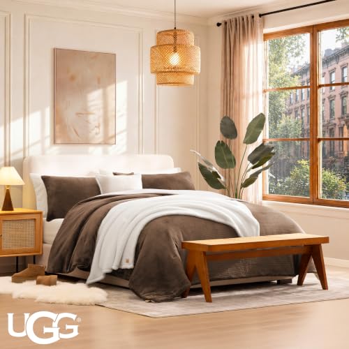 Image of UGG Remina King Comforter Set, Bed in a Bag, 5-Piece, Chestnut Brown