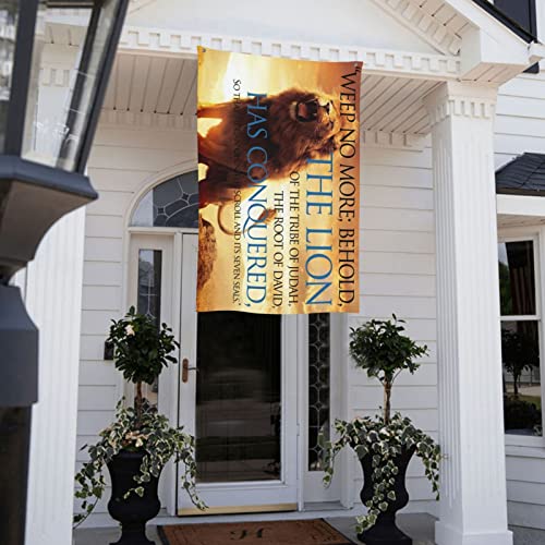 Tribe Of Judah Lion 3X5 Flag , Uv Fade Resistant Garden Flags, For Outdoor House Porch Welcome Holiday Decoration. #TOP7
