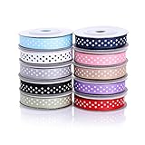 satinband weiß 10 mm Farbe: Mischen Sie Farben, 10 Rollen.