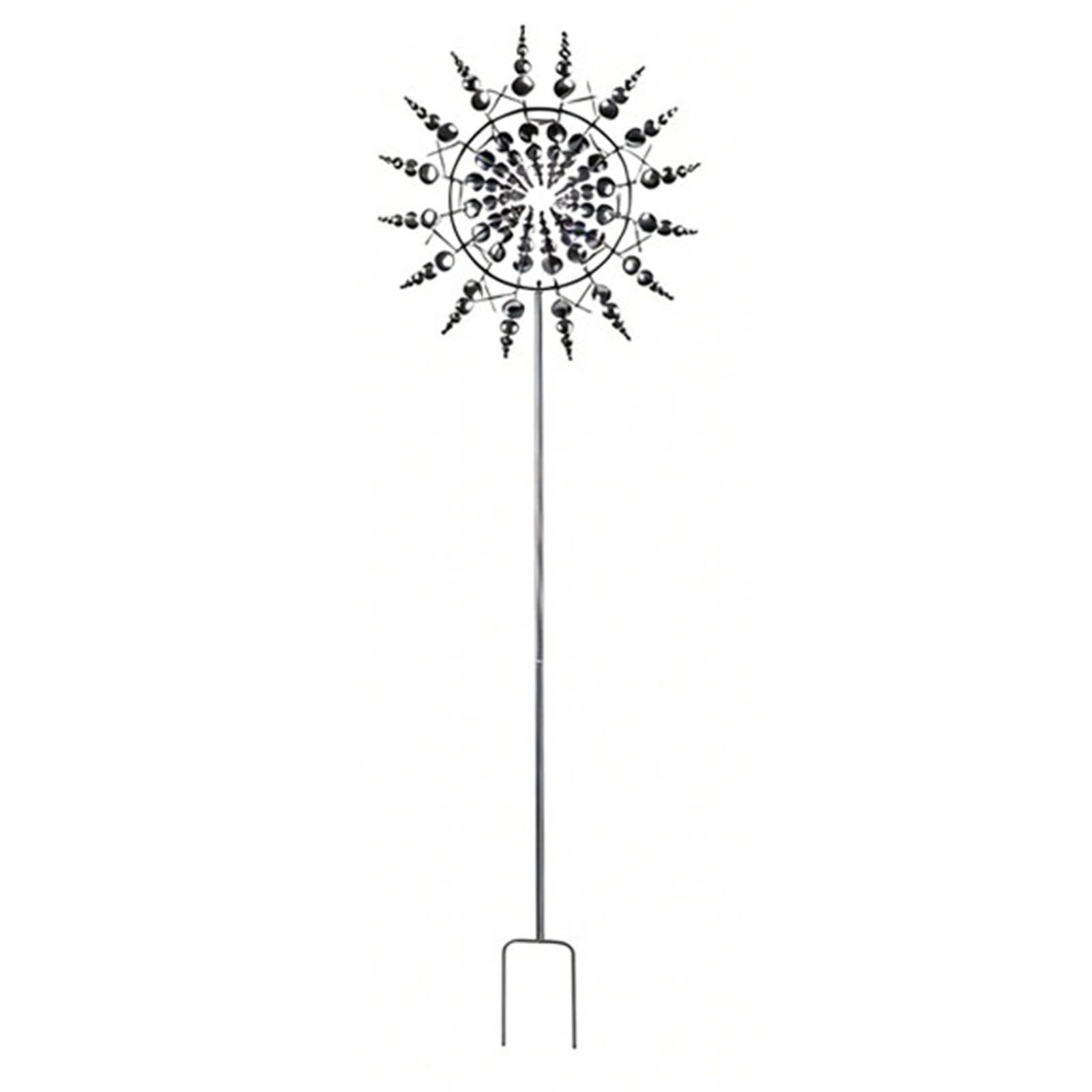 Rust Resistant Metal Kinetic Wind Rotator Weatherproof 3D Garden Wind Catcher Retro Design Decorative Wind Rotator Stake for Yard, Patio, Windmill-image-22