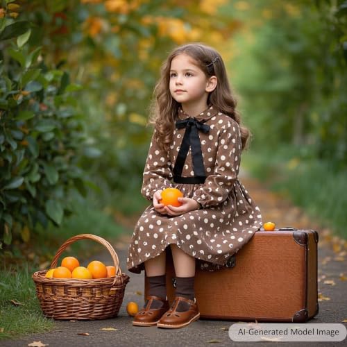 Image of Felix & Flora Toddler Little Girl Princess Dress Shoes-Mary Jane Flats for Girl Party School Shoes