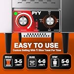 PYY- Commercial Toaster Conveyor 150Slices/H Restaurant Toaster for Bun Bagel Bread Heavy Duty Stainless Steel