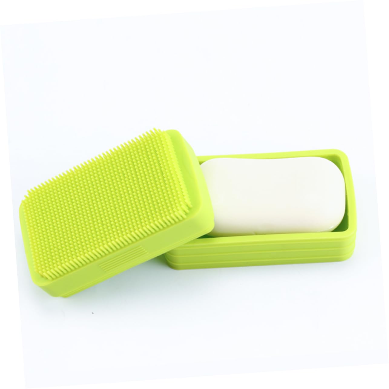 Ciieeo Silicone Soap Dish 2-in-1 Soap Box Lid Stand Soap Case Lid for Bathroom Home Hotel