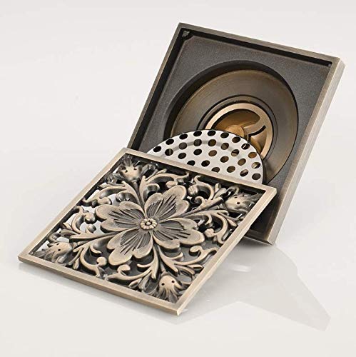 Drain de sol carré en cuivre pour douche chic et cuisine moderne