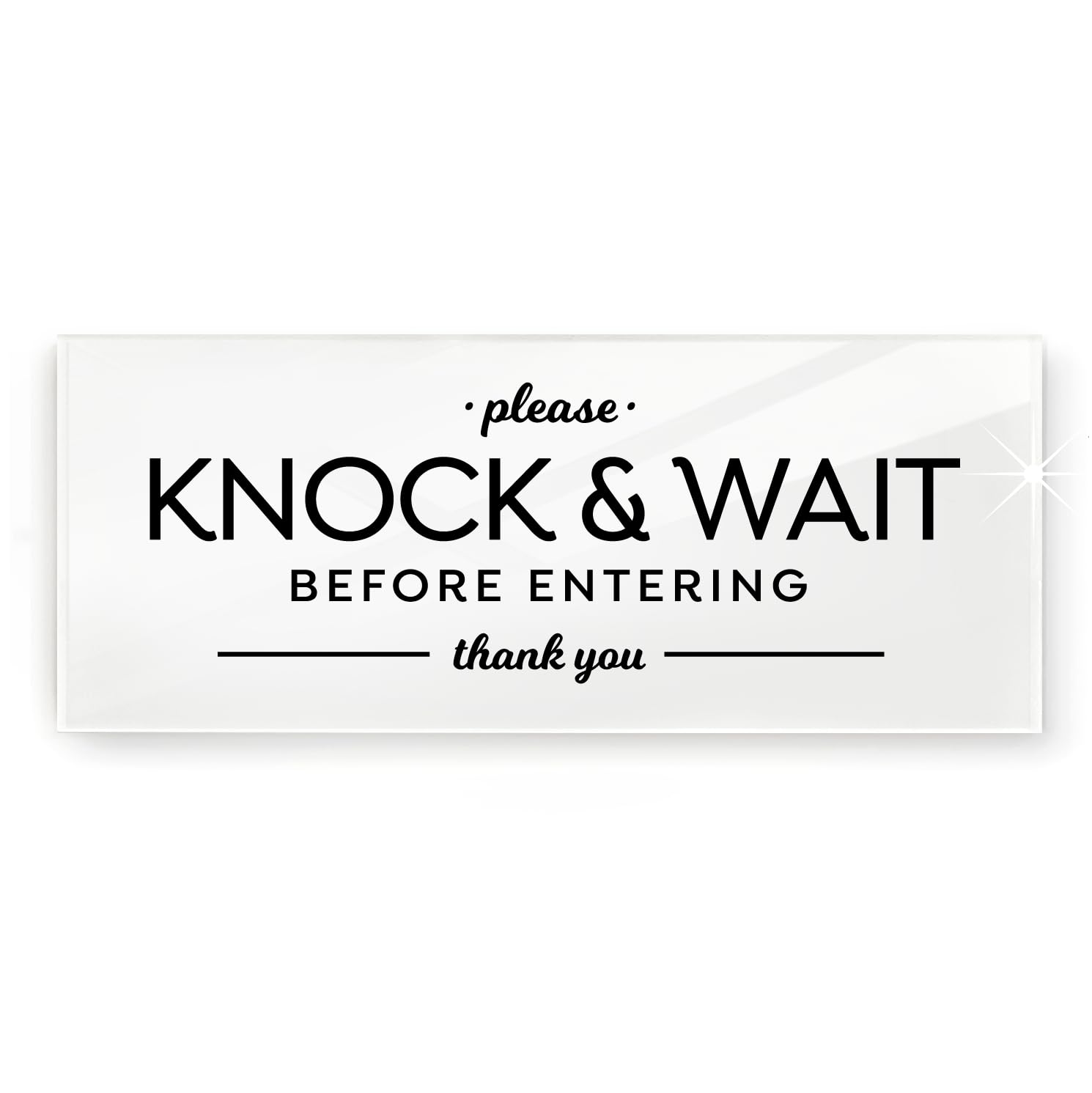 Reilly Originals 2x5 Inch Knock and Wait Before Entering Sign ~ Ready to Stick ~ Premium, Durable