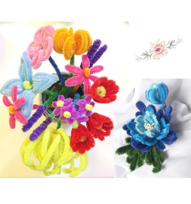 Scovolini Colorati Per Artigianato - 100 Pezzi 10 Colori Piegabili Per Fai Da Te - Foto 4