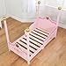 KidKraft Wooden Princess Toddler Four-Poster Bed with Crown Accents, Children's Furniture - Pink, Gift for Ages 15 mo+