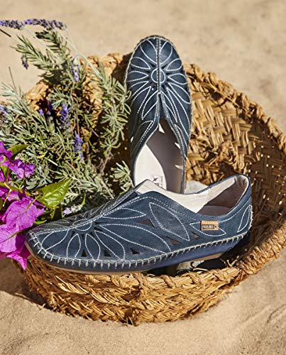 Image of PIKOLINOS Jerez 578-7399 Women's Slip-On Moccasins - Premium Calfskin Leather - Removable Cushioned Insole, Elastic Fit, Lightweight Everyday Comfort and Support