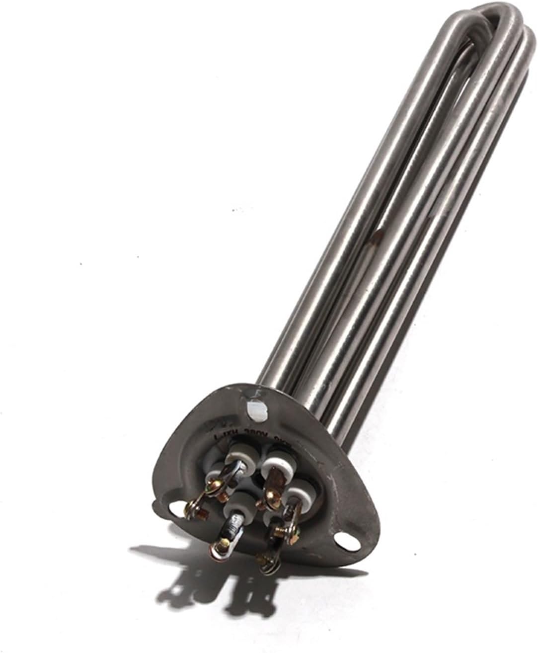 三角形フランジ 63mm 電気加熱エレメント 201SS 給湯器チューブ 食器洗い機タンク用(380V,260mm 6KW)