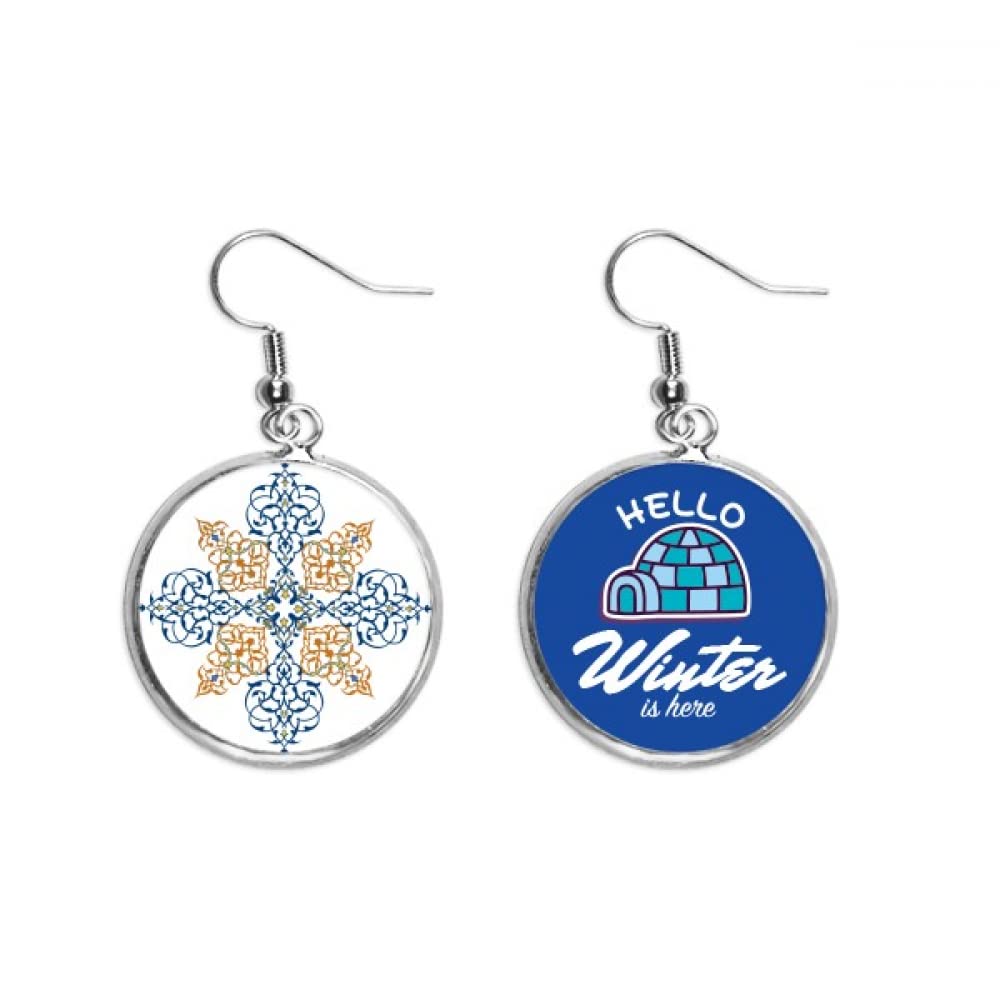 Pendientes de gota con hojas en paralelo y diseño abstracto de invierno para mujer 5