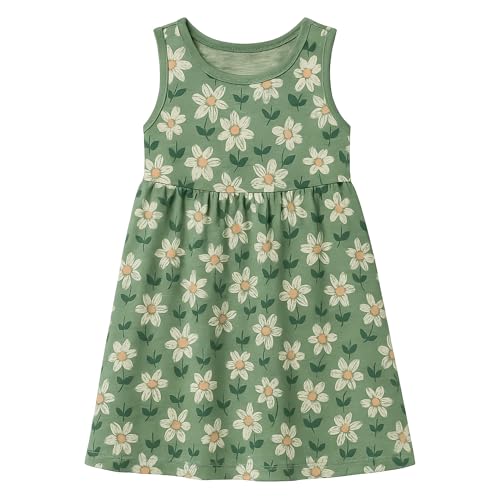 Image of EIO Girls Cotton Frock Dress Combo Pack | Multicolor Printed Knee Length Casual Dresses for Kids | Soft & Breathable Summer Wear Outfit