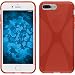 Produktbild PhoneNatic Case kompatibel mit Apple iPhone 8 Plus - rot Silikon Hülle X-Style + 2 Schutzfolien