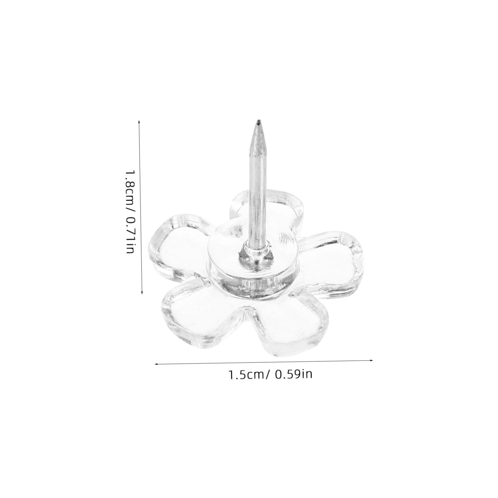 DOITOOL 4 Sätze Transparente Druckpins Für Pinnwände Reißzwecken Für Fotowände Kunstwerke Und Karten Fixieren Von Postern Und Karten 100 Stück * 4