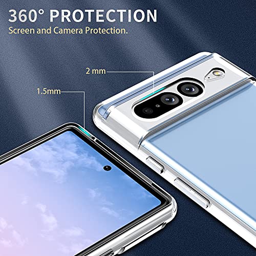Image of Slim || Transparent || Edge to Edge Protection Back case Cover for Google Pixel 7 Pro - Transparent