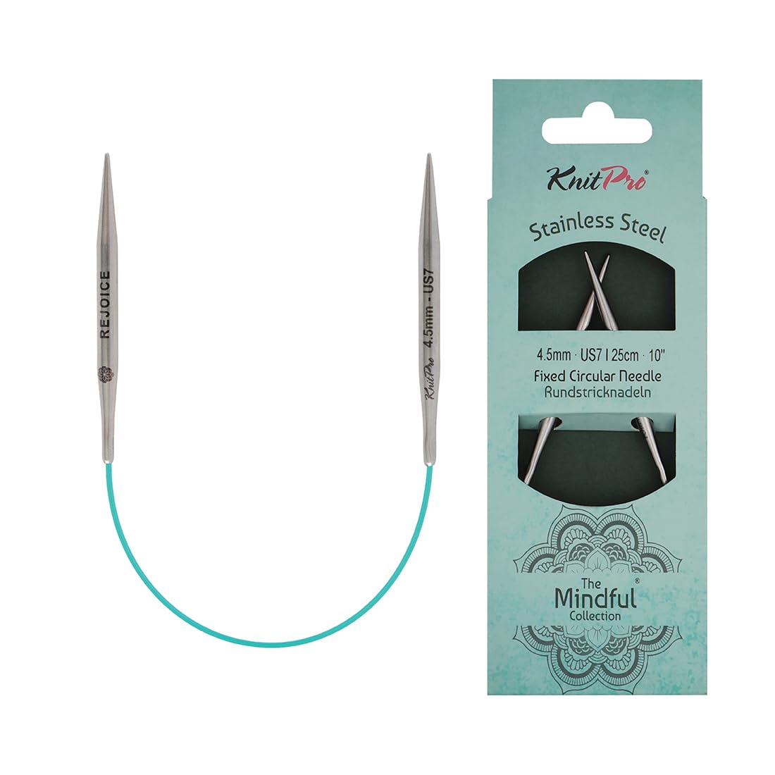 KnitPro The Mindful Collection Fixed Circular Needles 10" (25cm) | Size 4.50mm